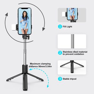 6 in 1 draadloze Bluetooth-selfiestick